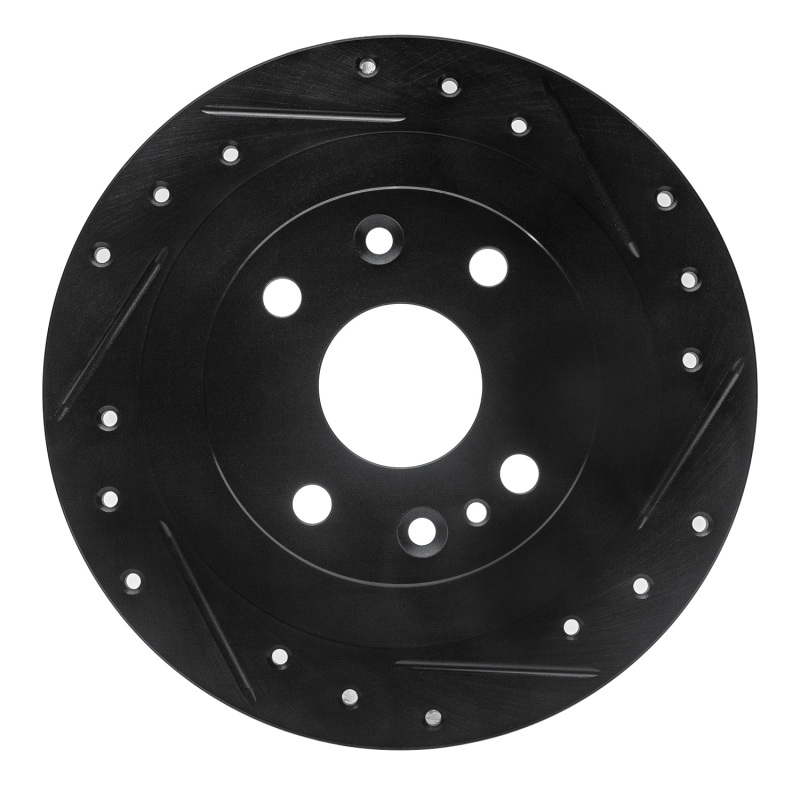 Picture of R1 18-19 Volkswagen SAVEIRO (Mexico) Rear Right Drilled & Slotted Black Brake Rotor