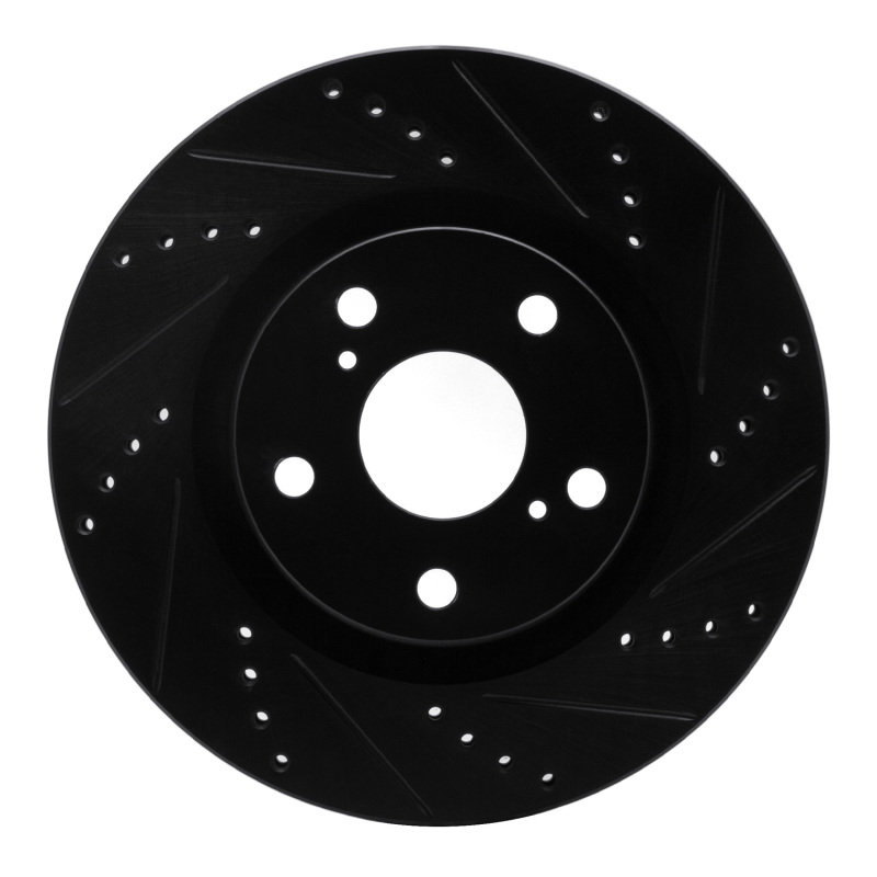 Picture of R1 14-19 Ford Transit (Mexico) Front Right Drilled & Slotted Black Brake Rotor