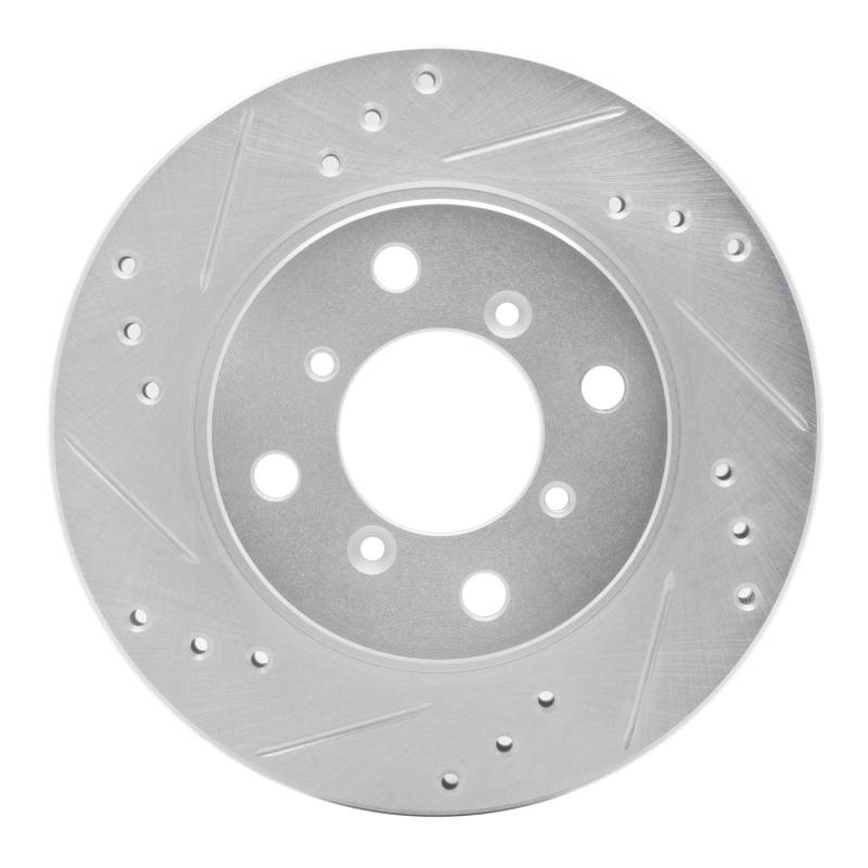 Picture of R1 95-02 Suzuki Esteem Front Left Drilled & Slotted Silver Brake Rotor