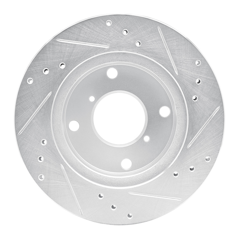 Picture of R1 89-94 Suzuki SWIFT Front Left Drilled & Slotted Silver Brake Rotor