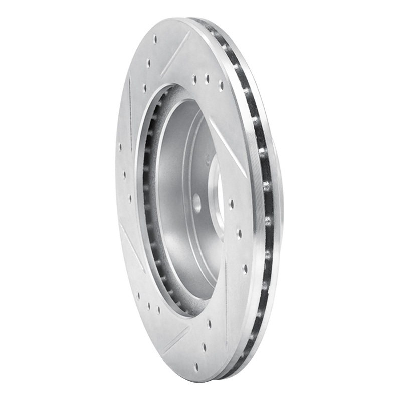 Picture of R1 89-94 Suzuki SWIFT Front Right Drilled & Slotted Silver Brake Rotor