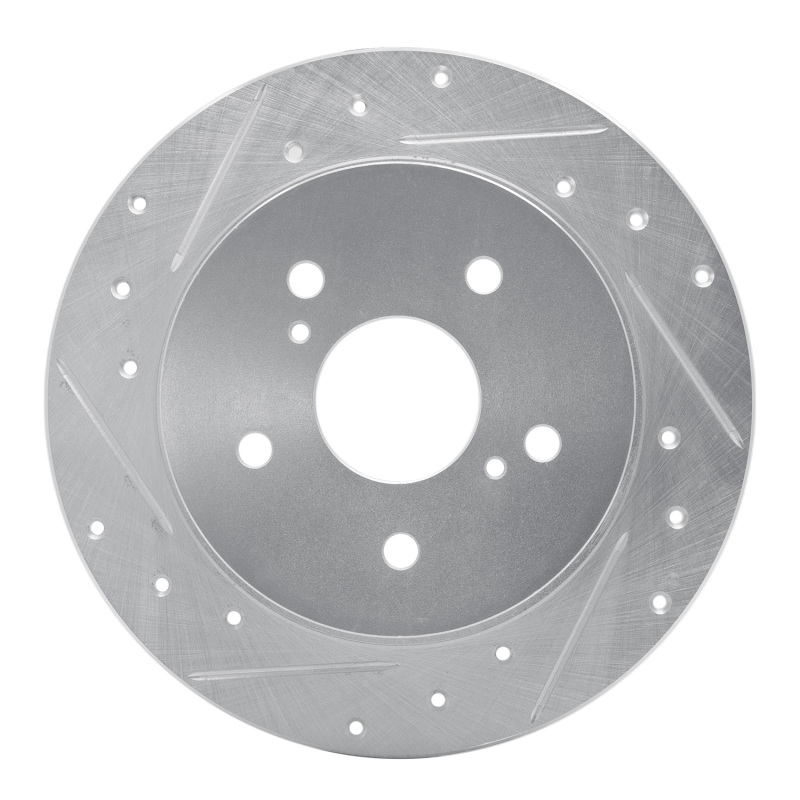 Picture of R1 07-14 Suzuki SX4 Rear Left Drilled & Slotted Silver Brake Rotor