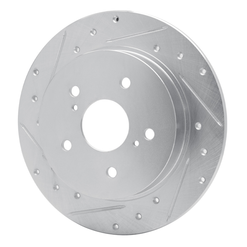 Picture of R1 07-14 Suzuki SX4 Rear Left Drilled & Slotted Silver Brake Rotor