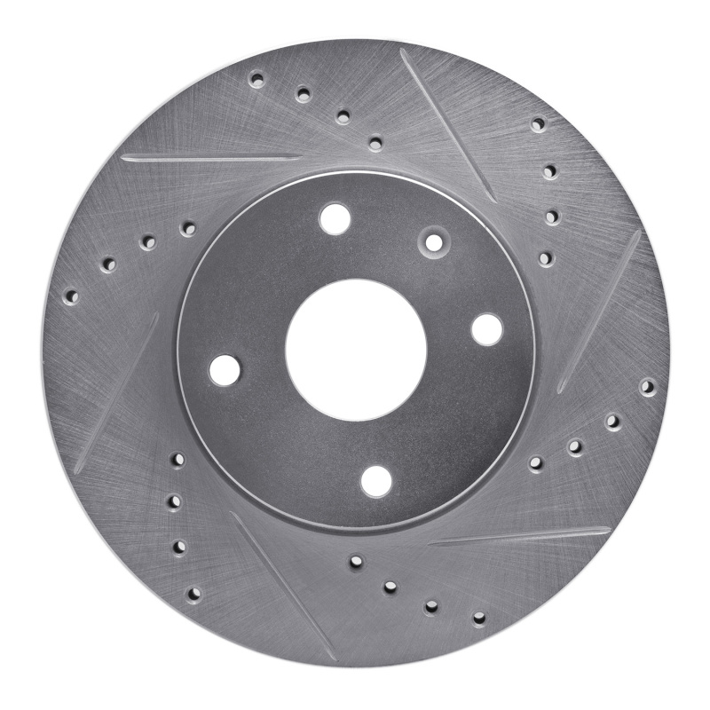 Picture of R1 04-10 Chevrolet Epica (Mexico) Front Right Drilled & Slotted Silver Brake Rotor