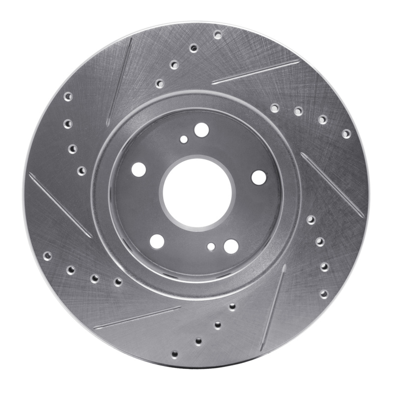 Picture of R1 10-13 Suzuki Kizashi Front Right Drilled & Slotted Silver Brake Rotor
