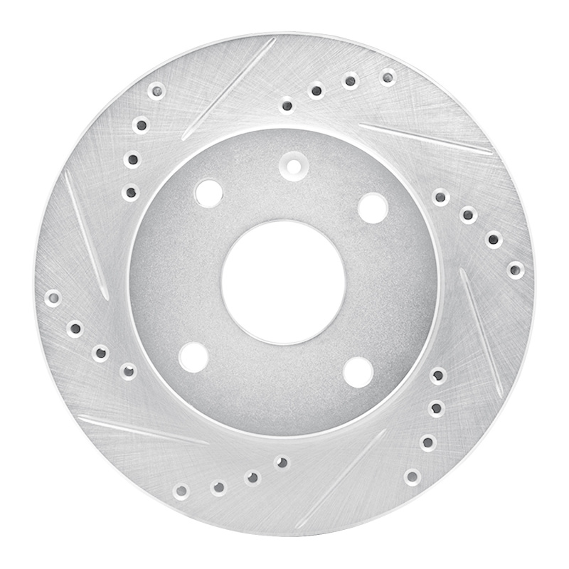 Picture of R1 04-10 Chevrolet Optra (Mexico) Front Left Drilled & Slotted Silver Brake Rotor