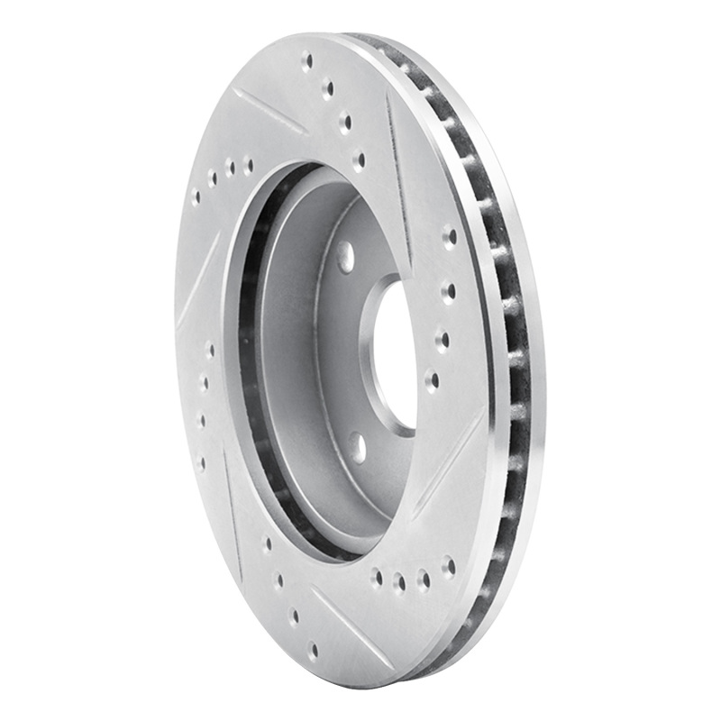 Picture of R1 04-10 Chevrolet Optra (Mexico) Front Left Drilled & Slotted Silver Brake Rotor