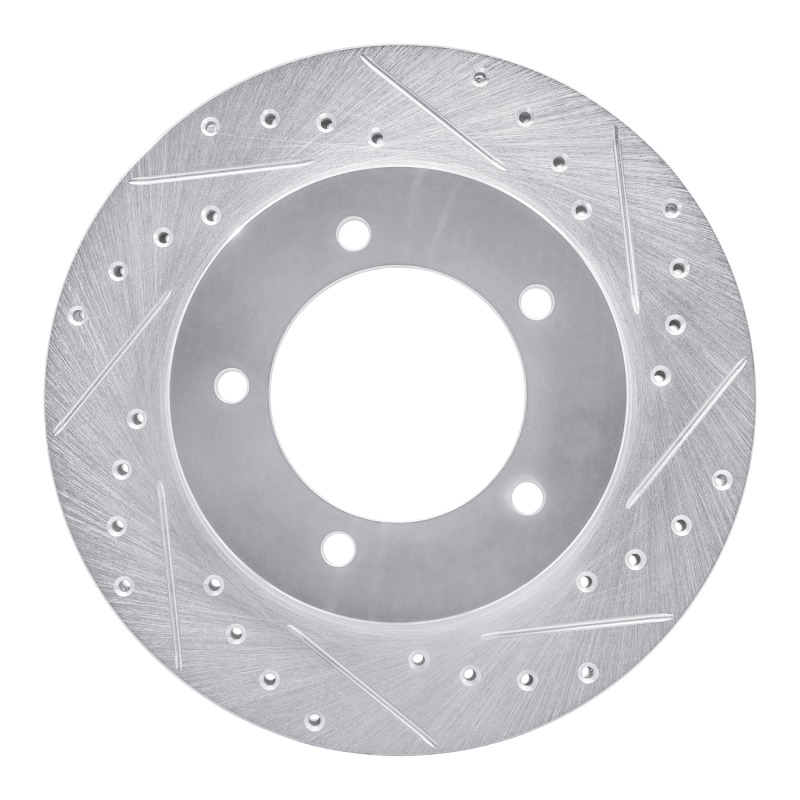 Picture of R1 96-98 Suzuki SIDEKICK Front Right Drilled & Slotted Silver Brake Rotor