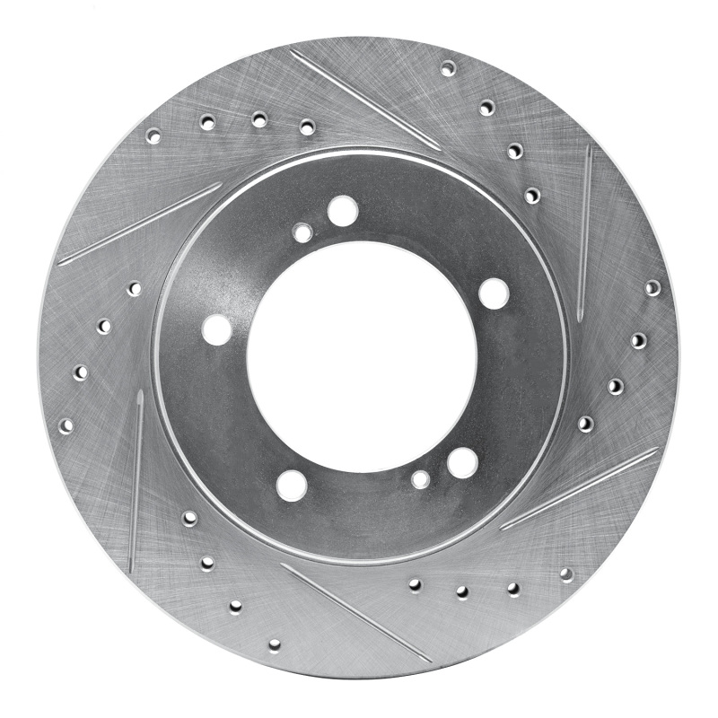 Picture of R1 99-08 Chevrolet Tracker Front Right Drilled & Slotted Silver Brake Rotor
