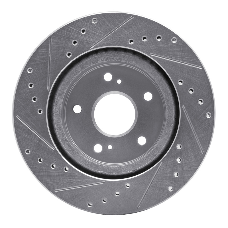 Picture of R1 06-17 Suzuki Grand Vitara Front Right Drilled & Slotted Silver Brake Rotor