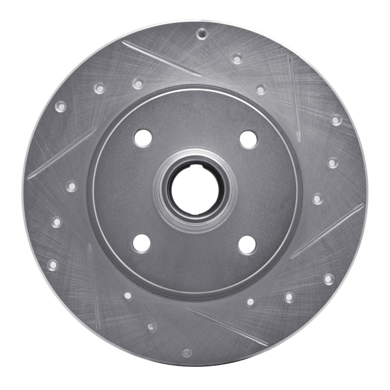 Picture of R1 76-84 Porsche 924 Front Right Drilled & Slotted Silver Brake Rotor