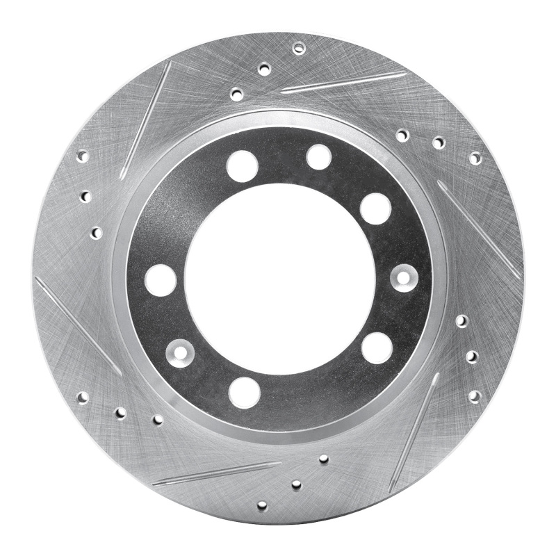 Picture of R1 77-88 Porsche 928 Rear Left Drilled & Slotted Silver Brake Rotor