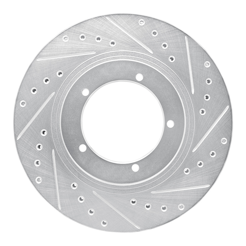 Picture of R1 86-86 Porsche 944 Turbo Front Right Drilled & Slotted Silver Brake Rotor
