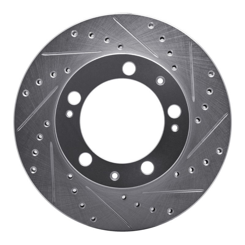 Picture of R1 87-89 Porsche 944 Except Turbo Front Right Drilled & Slotted Silver Brake Rotor