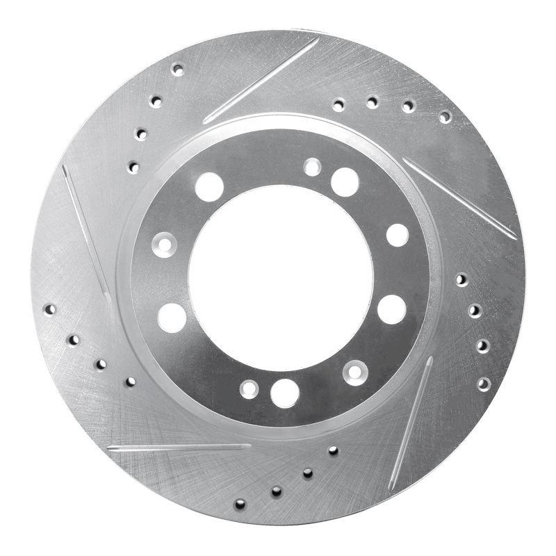 Picture of R1 86-95 Porsche 944 Turbo Rear Left Drilled & Slotted Silver Brake Rotor