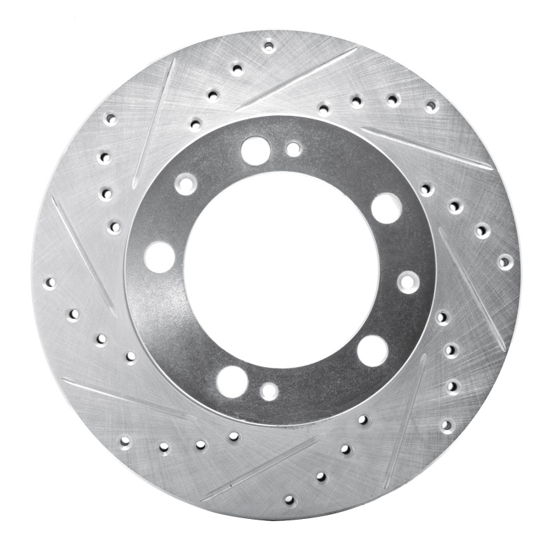 Picture of R1 87-89 Porsche 944 Except Turbo Front Left Drilled & Slotted Silver Brake Rotor
