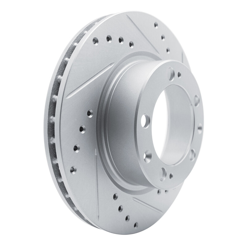 Picture of R1 87-95 Porsche 944 Turbo Front Right Drilled & Slotted Silver Brake Rotor