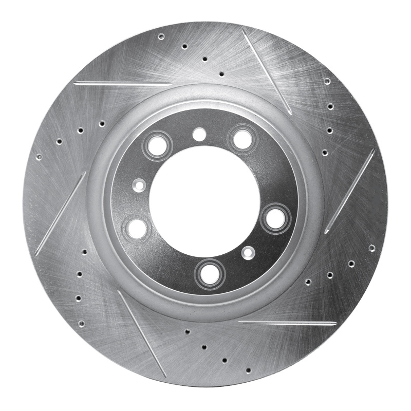 Picture of R1 07-16 Porsche 911 Left Rear Drilled & Slotted Silver Brake Rotor