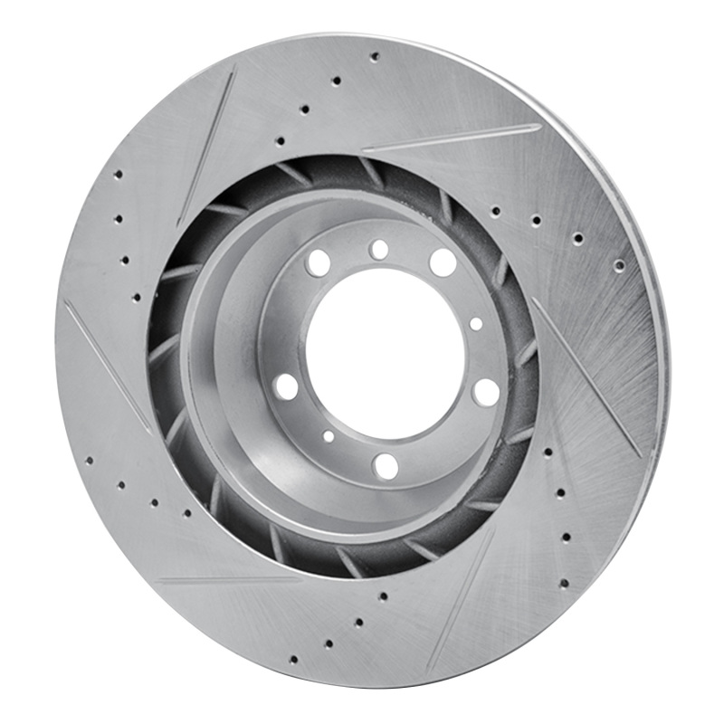 Picture of R1 07-16 Porsche 911 Left Rear Drilled & Slotted Silver Brake Rotor