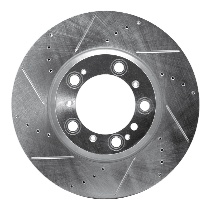 Picture of R1 99-23 Porsche 911 Left Rear Drilled & Slotted Silver Brake Rotor