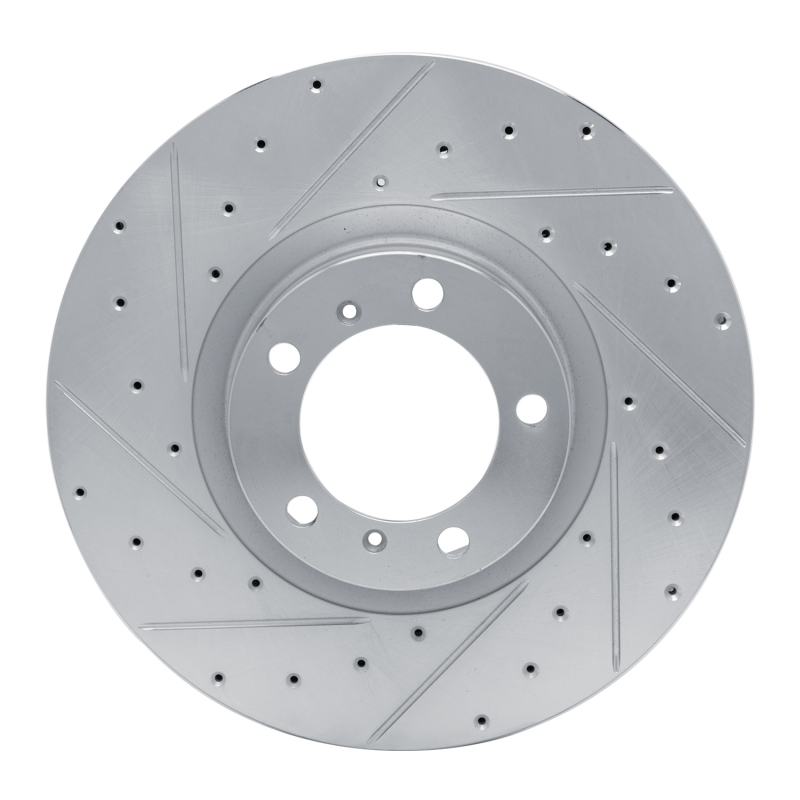 Picture of R1 10-24 Audi RS e-Tron GT Left Front Drilled & Slotted Silver Brake Rotor