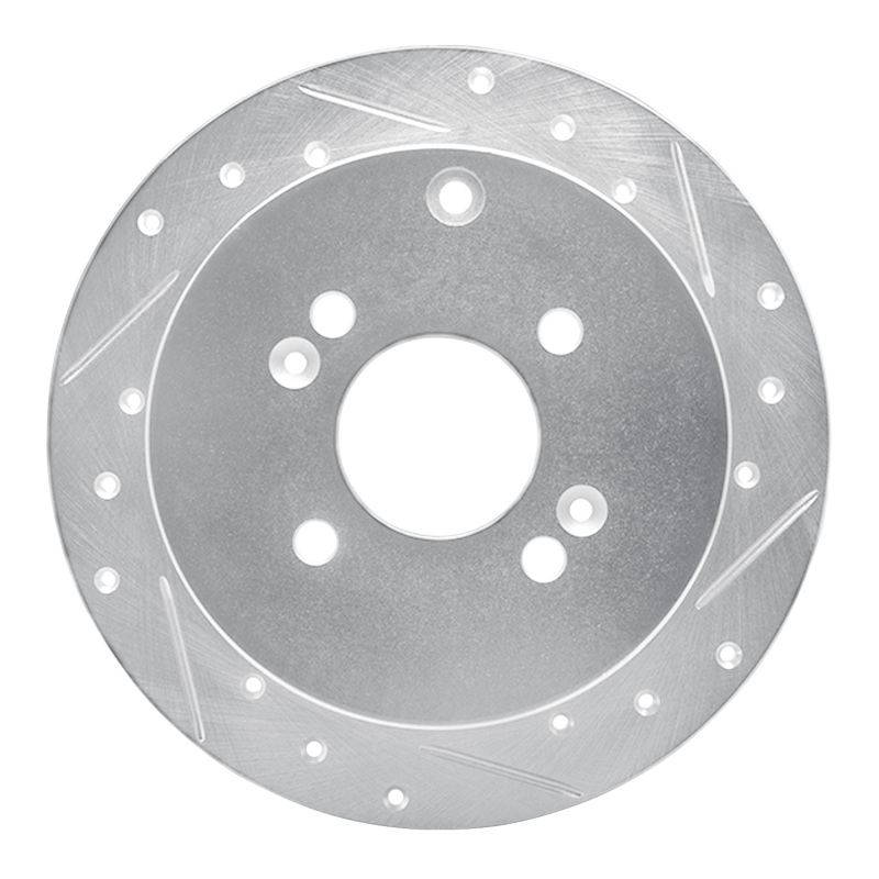 Picture of R1 06-12 Dodge Attitude (Mexico) Rear Right Drilled & Slotted Silver Brake Rotor