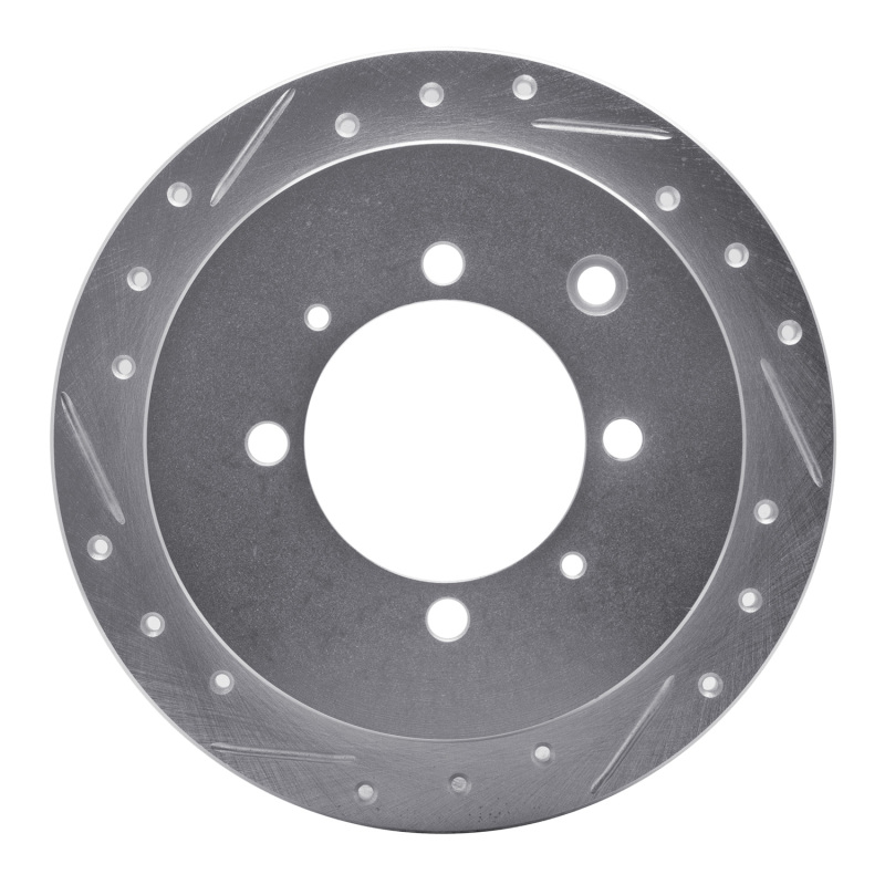 Picture of R1 91-93 Hyundai SONATA Rear Left Drilled & Slotted Silver Brake Rotor