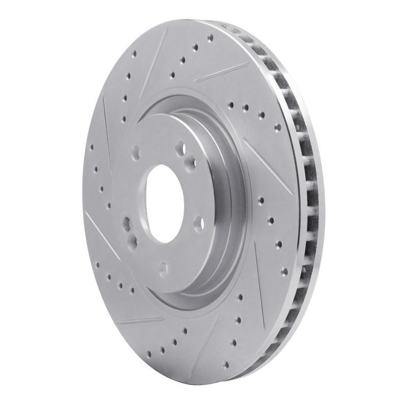 Picture of R1 11-25 Hyundai TUCSON Front Left Drilled & Slotted Silver Brake Rotor
