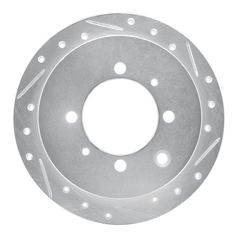 Picture of R1 91-93 Hyundai SONATA Rear Right Drilled & Slotted Silver Brake Rotor