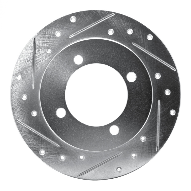 Picture of R1 94-96 Hyundai Elantra Rear Left Drilled & Slotted Silver Brake Rotor