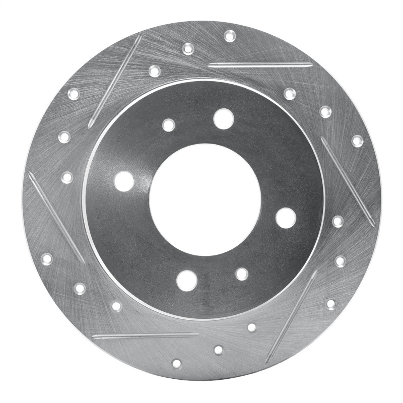 Picture of R1 97-06 Hyundai TIBURON Rear Left Drilled & Slotted Silver Brake Rotor