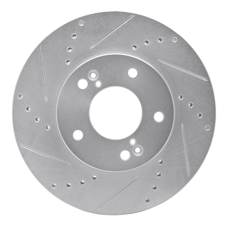 Picture of R1 01-03 Hyundai XG350 Front Left Drilled & Slotted Silver Brake Rotor