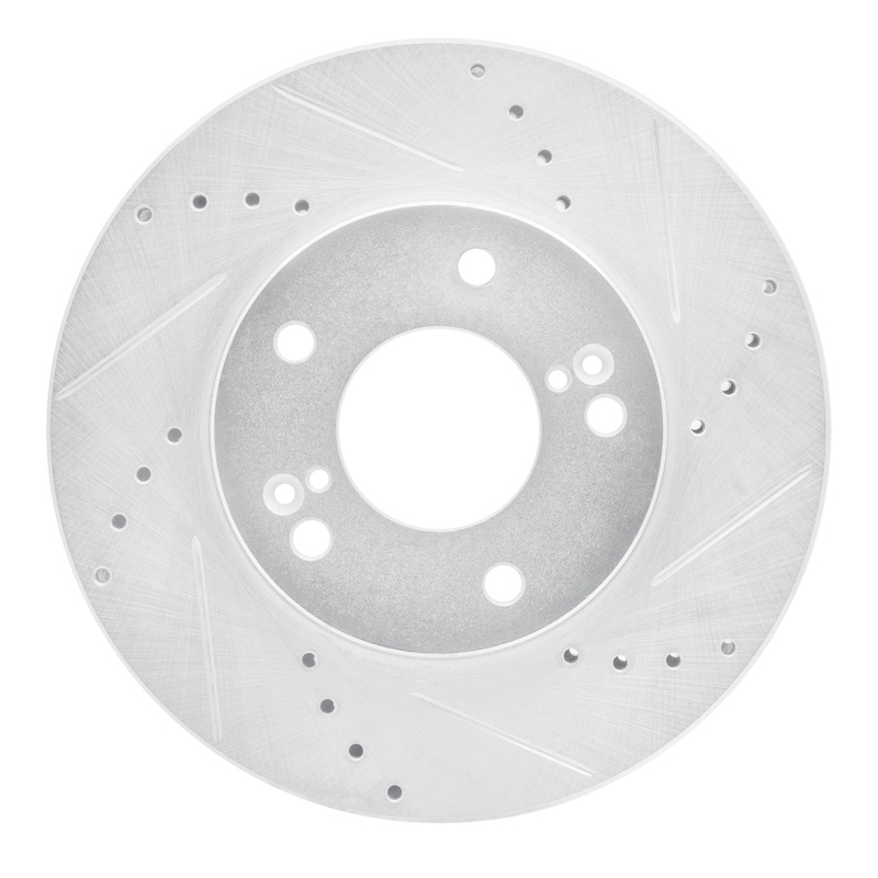 Picture of R1 01-03 Hyundai XG350 Front Right Drilled & Slotted Silver Brake Rotor
