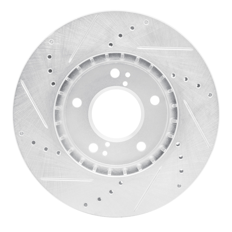 Picture of R1 01-03 Hyundai XG350 Front Right Drilled & Slotted Silver Brake Rotor