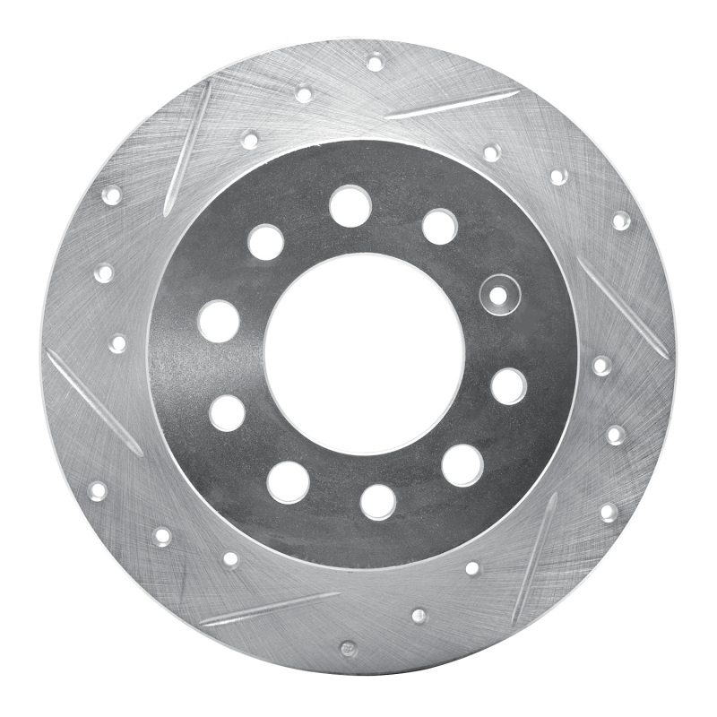 Picture of R1 03-08 Hyundai TIBURON Rear Left Drilled & Slotted Silver Brake Rotor