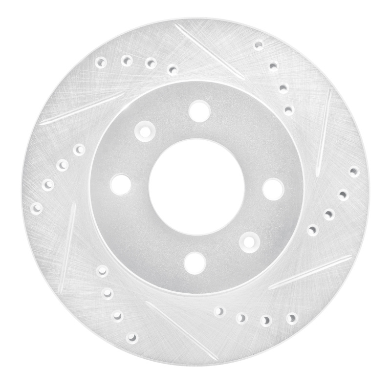 Picture of R1 03-06 Dodge Verna (Mexico) Front Right Drilled & Slotted Silver Brake Rotor