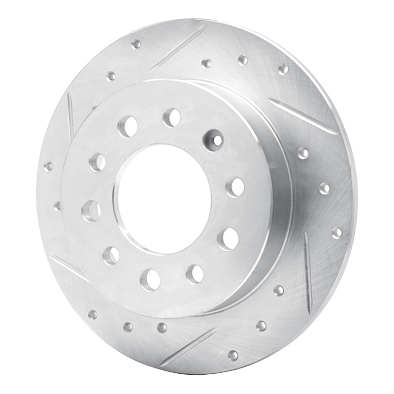 Picture of R1 03-08 Hyundai TIBURON Rear Left Drilled & Slotted Silver Brake Rotor