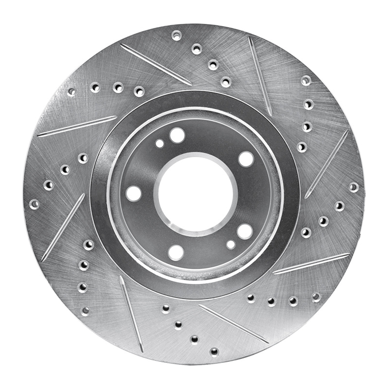 Picture of R1 04-11 Hyundai AZERA Front Left Drilled & Slotted Silver Brake Rotor