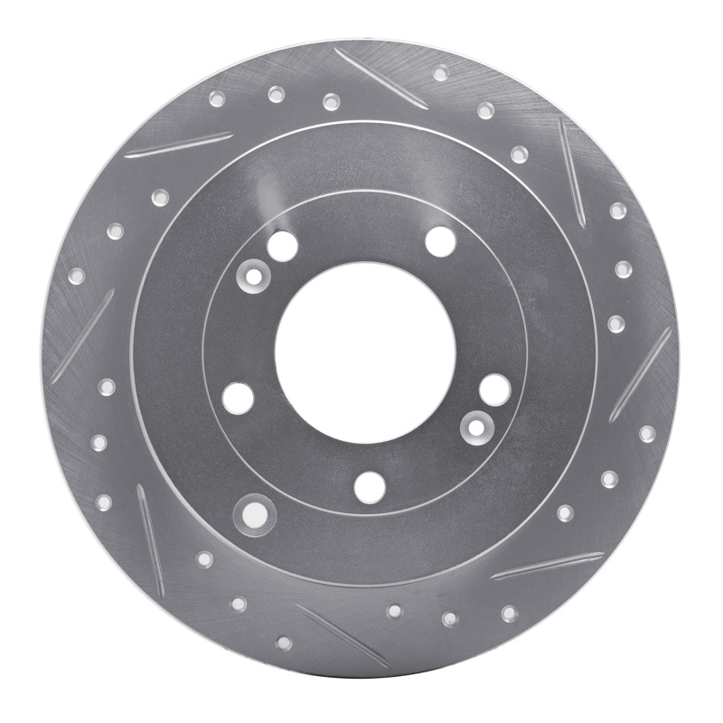 Picture of R1 06-09 Hyundai AZERA Rear Right Drilled & Slotted Silver Brake Rotor