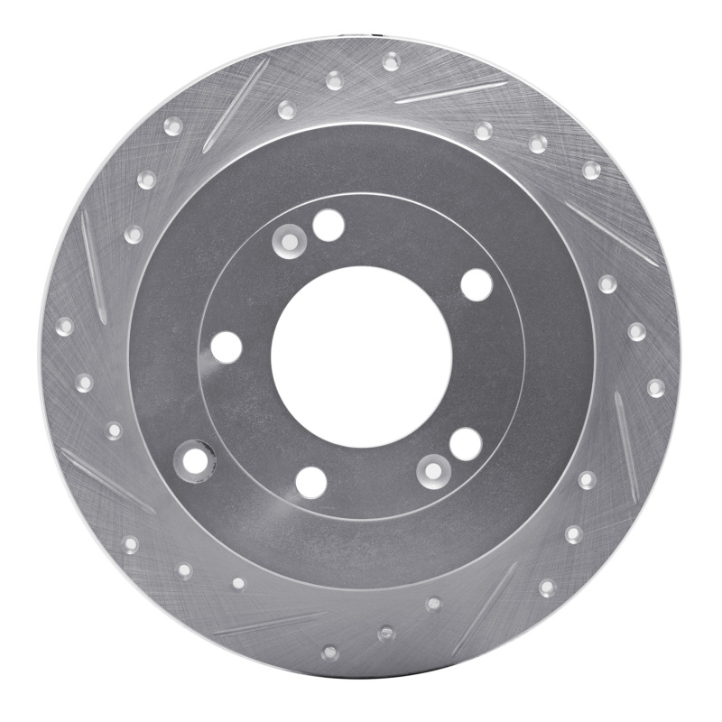 Picture of R1 06-09 Hyundai AZERA Rear Left Drilled & Slotted Silver Brake Rotor
