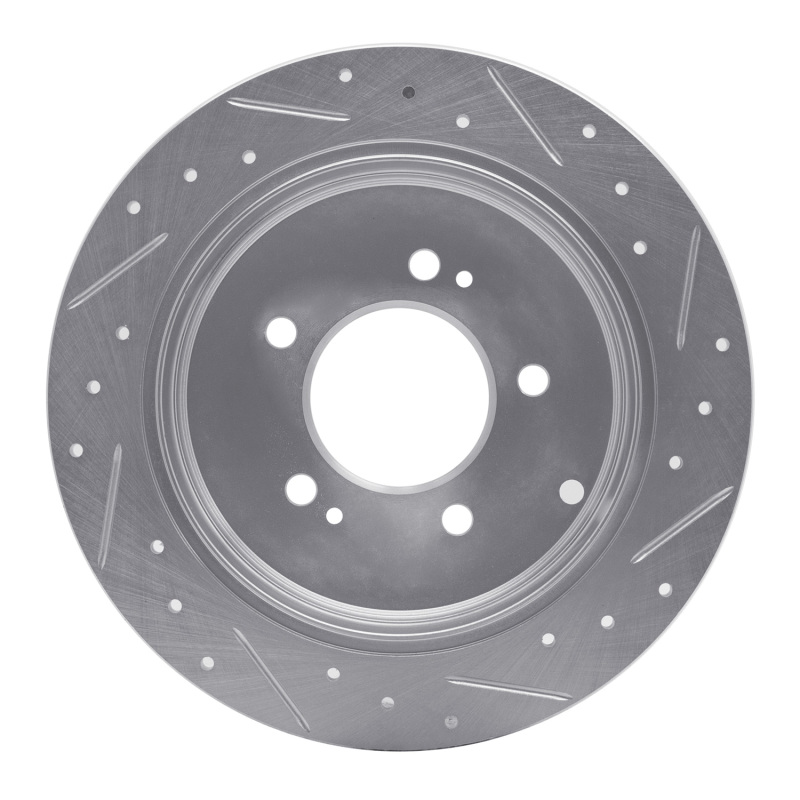Picture of R1 06-09 Hyundai AZERA Rear Left Drilled & Slotted Silver Brake Rotor
