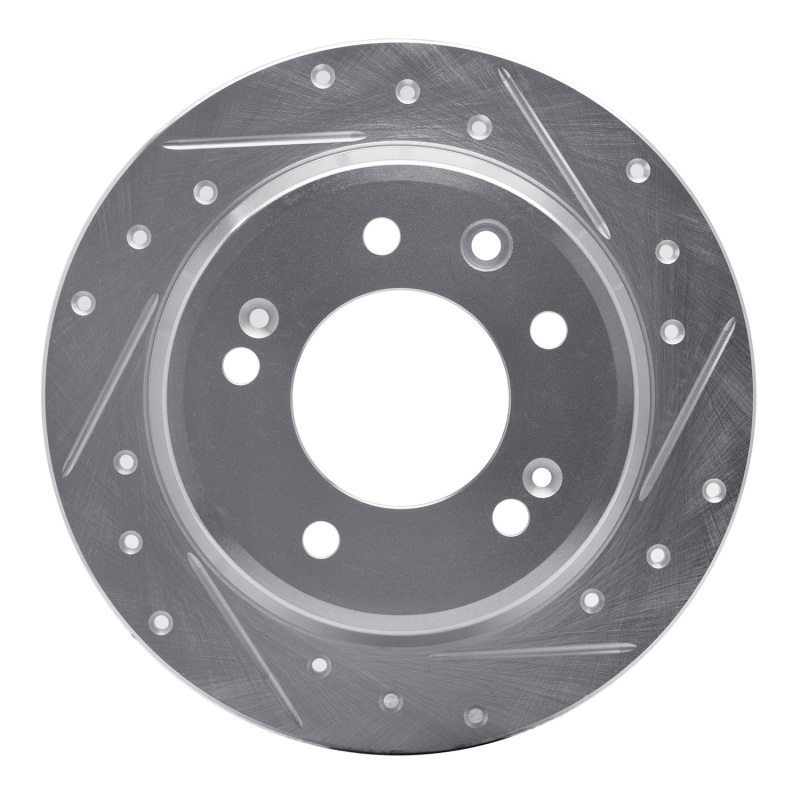 Picture of R1 09-16 Hyundai TUCSON Rear Right Drilled & Slotted Silver Brake Rotor
