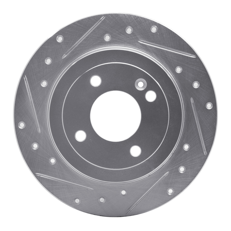 Picture of R1 12-25 Dodge Attitude (Mexico) Rear Left Drilled & Slotted Silver Brake Rotor