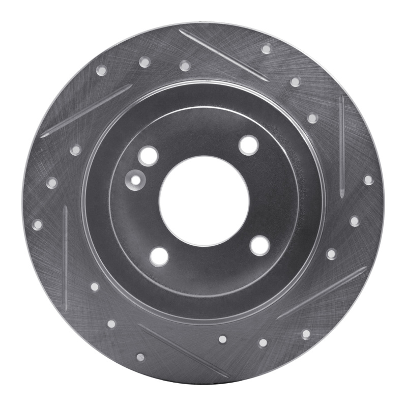Picture of R1 12-25 Dodge Attitude (Mexico) Rear Right Drilled & Slotted Silver Brake Rotor