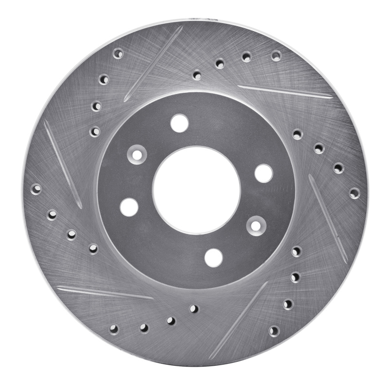 Picture of R1 12-25 Dodge Attitude (Mexico) Front Left Drilled & Slotted Silver Brake Rotor