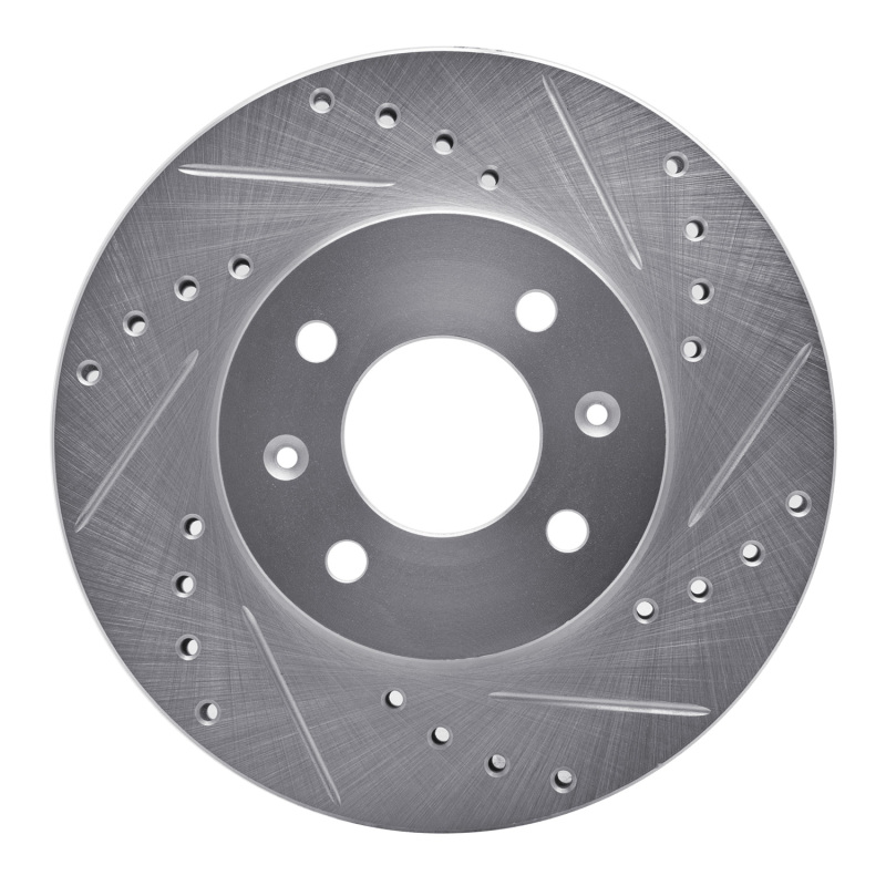 Picture of R1 12-25 Dodge Attitude (Mexico) Front Right Drilled & Slotted Silver Brake Rotor