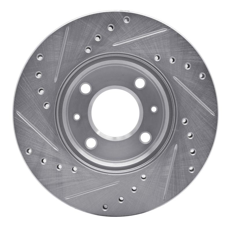 Picture of R1 12-25 Dodge Attitude (Mexico) Front Right Drilled & Slotted Silver Brake Rotor
