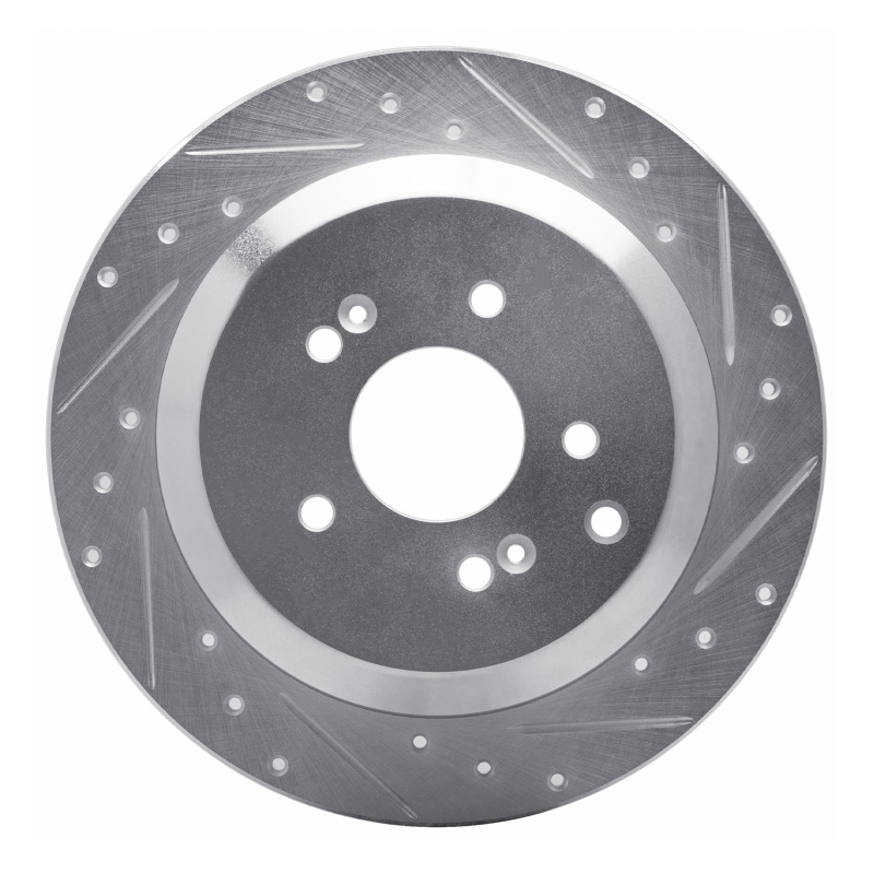 Picture of R1 07-12 Hyundai Veracruz Rear Right Drilled & Slotted Silver Brake Rotor