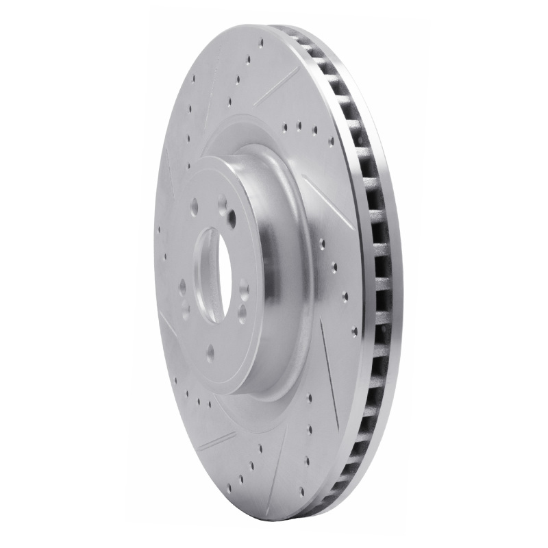Picture of R1 18-20 Genesis G80 Front Left Drilled & Slotted Silver Brake Rotor