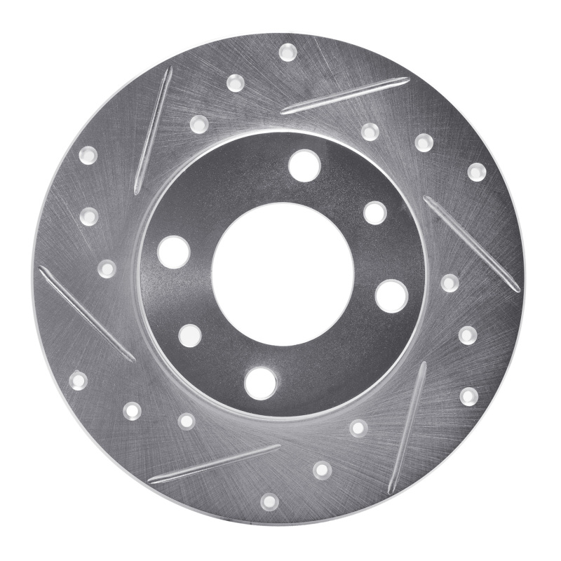 Picture of R1 66-92 Bertone X-1/9 Rear Left Front Left Drilled & Slotted Silver Brake Rotor